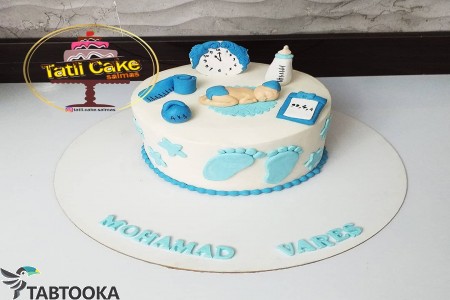 کیک خامه ای نوزادی